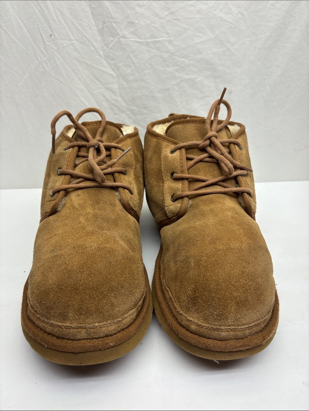 UGG Men's Suede Lace-Up Booties, size 12, box 79